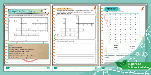 Year 5 Prefixes and Suffixes Parent Guide and Activity Ideas - Twinkl ...