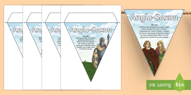 Anglo-Saxon Timeline Display Bunting - Viking Timeline Posters