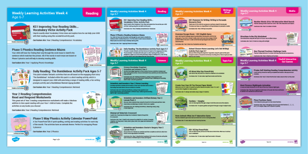 FREE! - Weekly Learning Activities Pack Week 4 Age 6-7