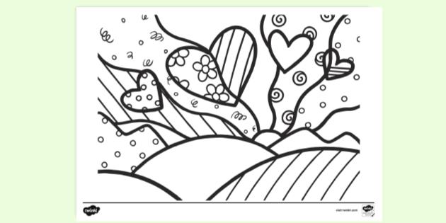 FREE! - Romero Britto Colouring Page – Famous Artists for Kids