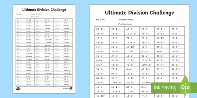 KS2 Ultimate Division Challenge - ks2, ultimate challenge