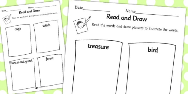 Hansel And Gretel Read And Draw Worksheet teacher Made 