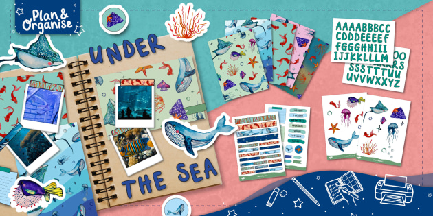 Under the Sea  Printable Scrapbooking Kit (teacher made)