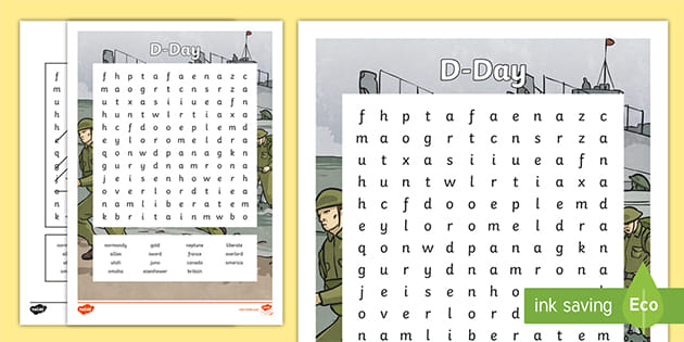 d day word search teacher made