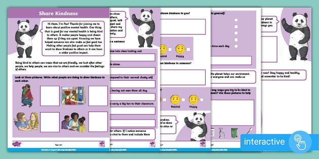 Share Kindness for Positive Mental Health Activity | UKS2