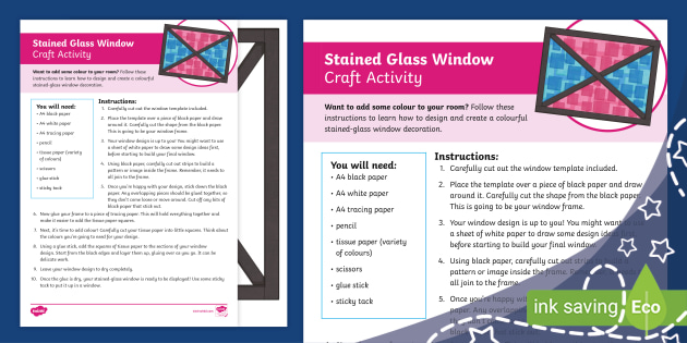 Stained Glass Window Craft Activity