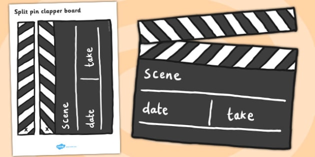 clapper board & film strip