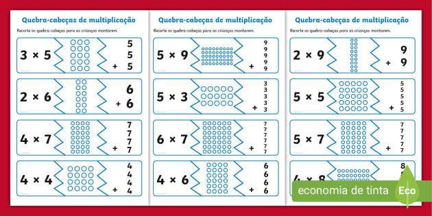 Atividade de Multiplicação para o 2º Ano – Twinkl