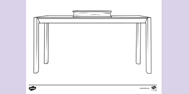 Balance book on table | Colouring Sheets