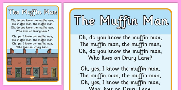 The Muffin Man Nursery Rhyme Display Poster Teacher Made
