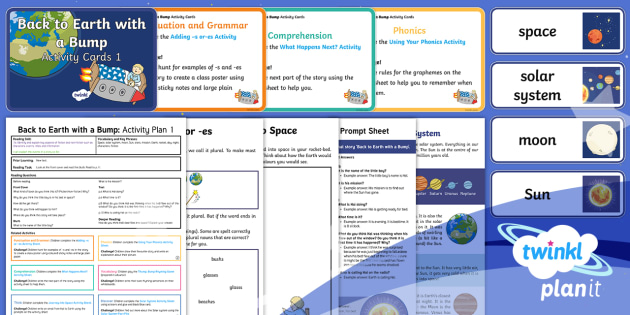 Back to Earth with a Bump Guided Reading 1 Y1 - space, solar