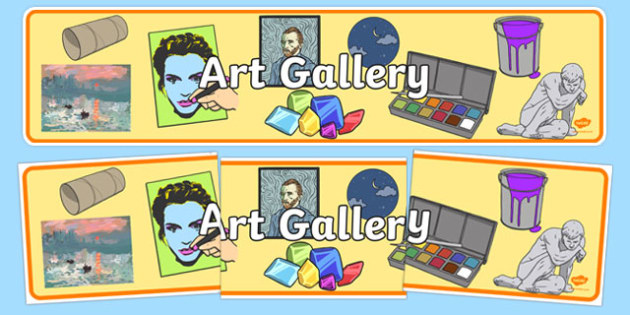 Art Gallery Role Play Display Banner Teacher Made
