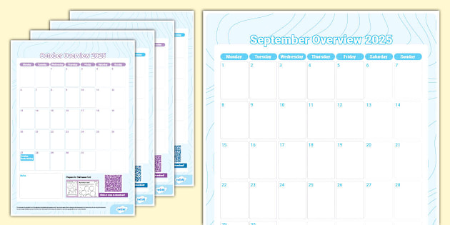 Editable Early Years Monthly Overview