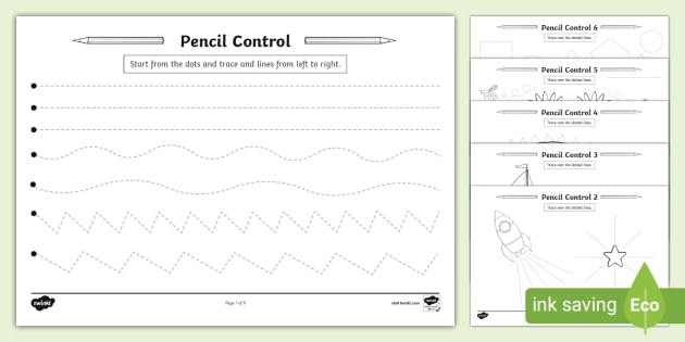 Pencil Control Activity Worksheets Twinkl Early Years