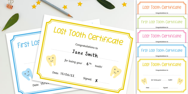 lost-tooth-certificates-twinkl-party-teacher-made for Free Printable First Lost Tooth Certificate Lost Tooth Certificates | Twinkl Party (teacher made) for Free Printable First Lost Tooth Certificate