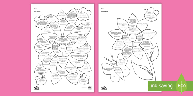 Literacy Assessment Flowers (teacher made)
