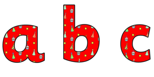 FREE! - Birthday Themed A4 Display Lettering 4