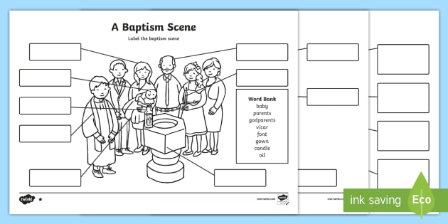ks1 baptism labelling worksheet activity sheet font holy
