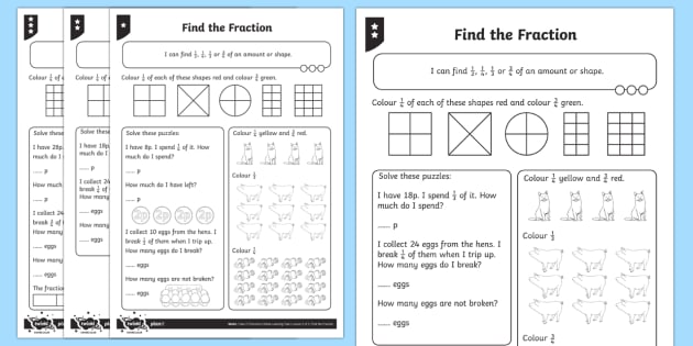 fractions homework y2