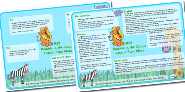 Free Lesson Plan Idea Ks2 To Support Teaching On Rumble In The Jungle