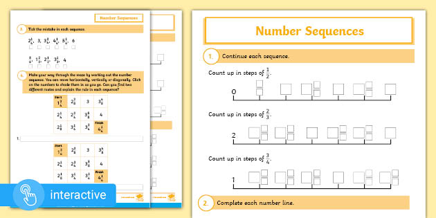 white rose fractions number sequence worksheets with answers