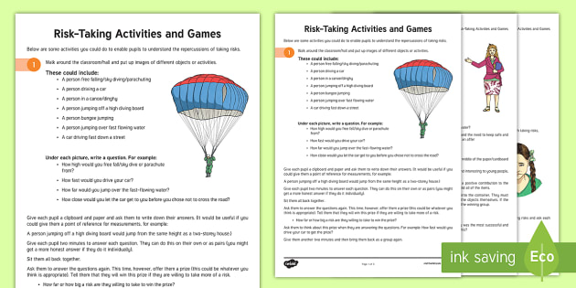 Risk Management Class Activity Teaching Ideas For Students