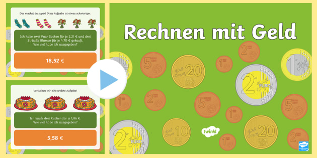 Rechnen Mit Geld Aufgabenstellungen Powerpoint Prasentation