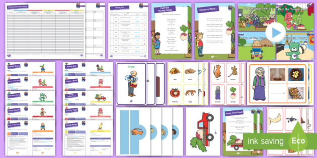 Phonics Level 1 Week 11: The Enormous Turnip Weekly Lesson Pack