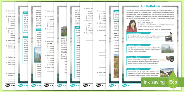 lks2 world environment day 2019 air pollution differentiated reading