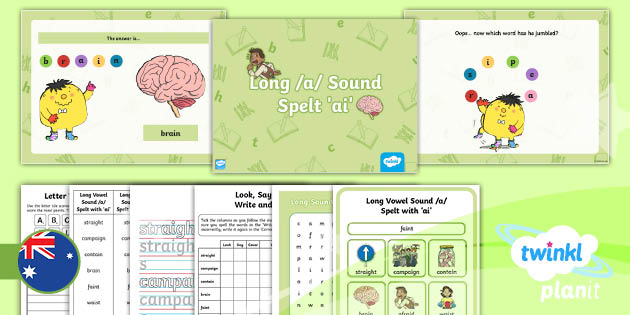 PlanIt Y2 Spelling: Long /a/ Spelt 'ai' (teacher made)