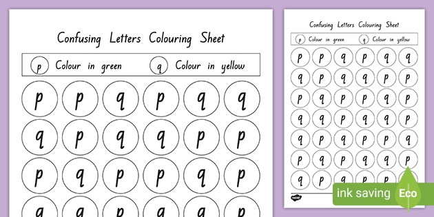 Letter P And Q Identification Worksheets
