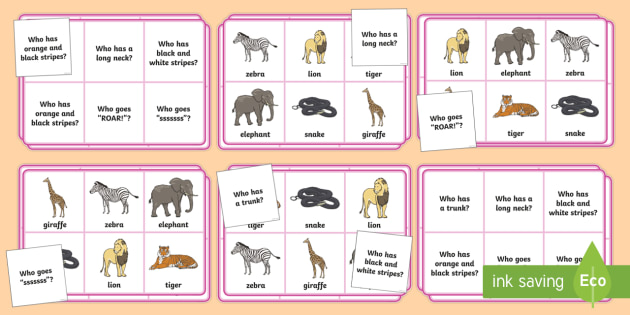 Wild Animals Questions | Lotto Bingo — Primary - Twinkl