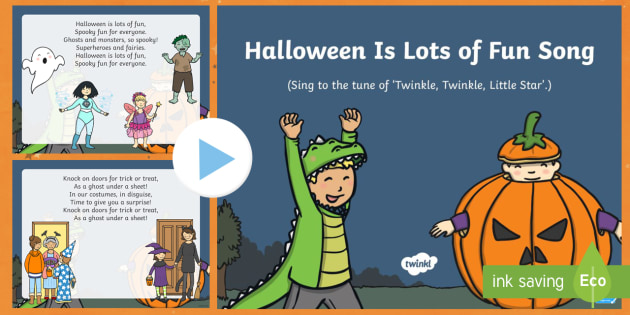 Halloween Is Lots Of Fun Song Powerpoint Teacher Made