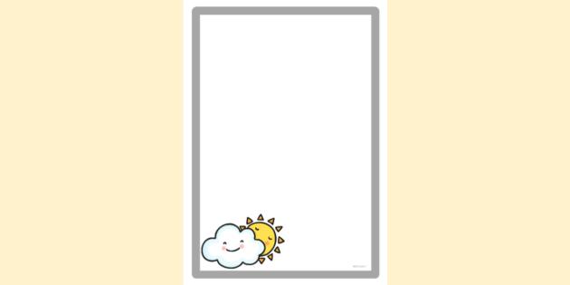 FREE! - Simple Blank Sunny Intervals Border | Page Borders | Twinkl