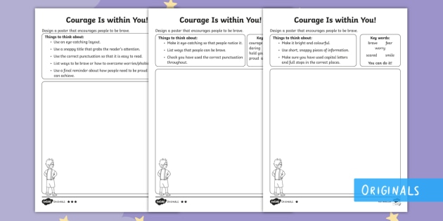 Courage Worksheets For Kids