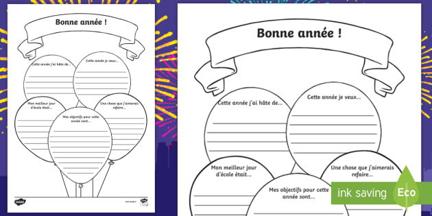 Feuille D Activites Bonne Annee Teacher Made