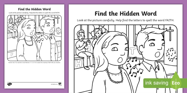 Find the Hidden Word Activity (teacher made)