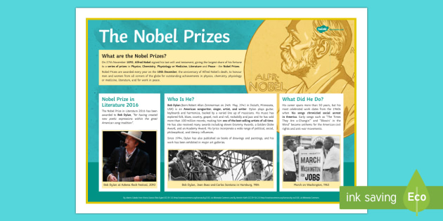 The Nobel Prize In Literature Poster (teacher Made)