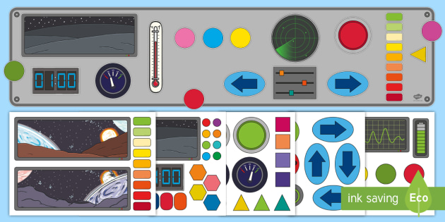 Design your Own Spaceship Control Panel Display Pack