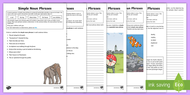Expanded Noun Phrases Worksheet Activity Sheets Homework