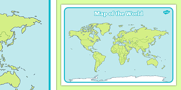 World Map Printable Resource Ks1 2