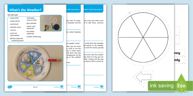 What's the Weather? Craft Instructions