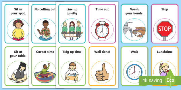 cue free printable cards Prompt Cards Behaviour