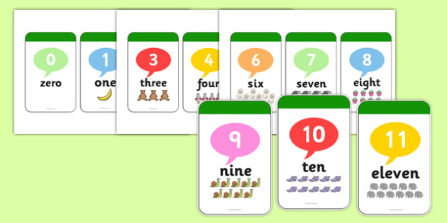 0 30 Number And Word Flashcards Teacher Made