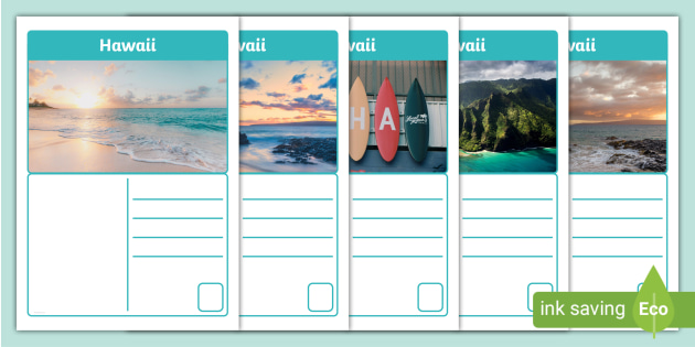 FREE! - Hawaii Postcards (teacher made)