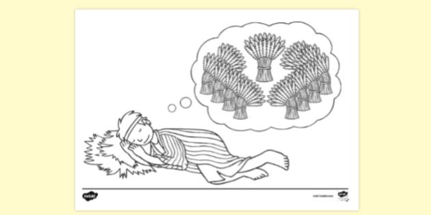 free-joseph-s-dream-of-bowing-wheat-sheaves-colouring-sheet