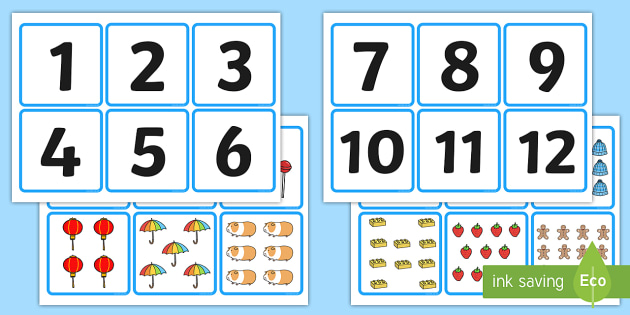 building maths with worksheet class 4 bricks for Quantity Resource Cards 1 Number and Matching  Maths  20