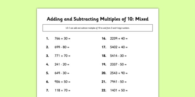 adding-and-subtracting-multiples-of-10-worksheet