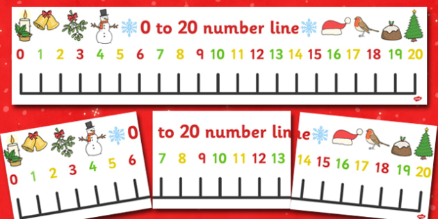 Christmas Number Line Banner 0