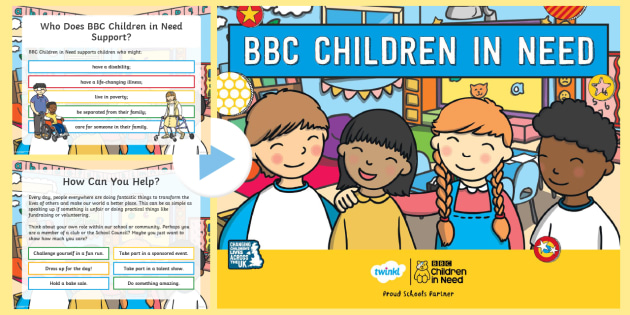 BBC Children in Need 2018, Primary resources, children, charity, help